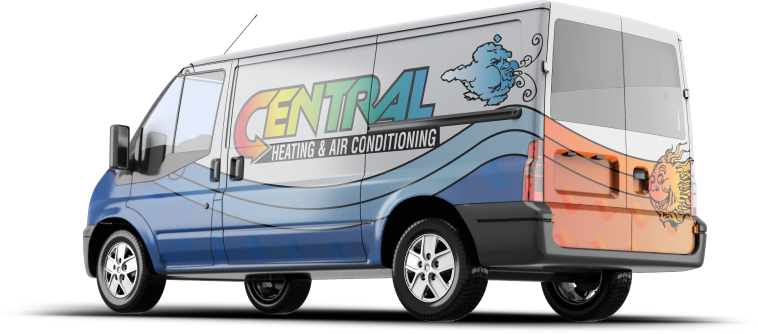 Central Heating & Air Conditioning service van