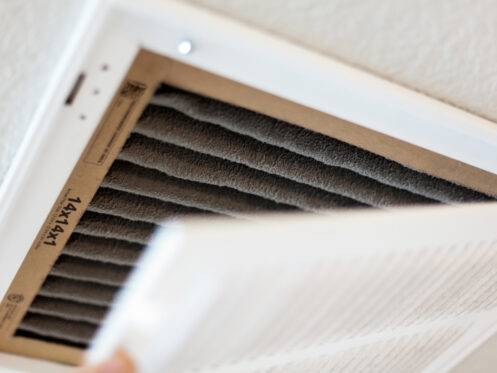 A dirty HVAC filter in Billings, MT